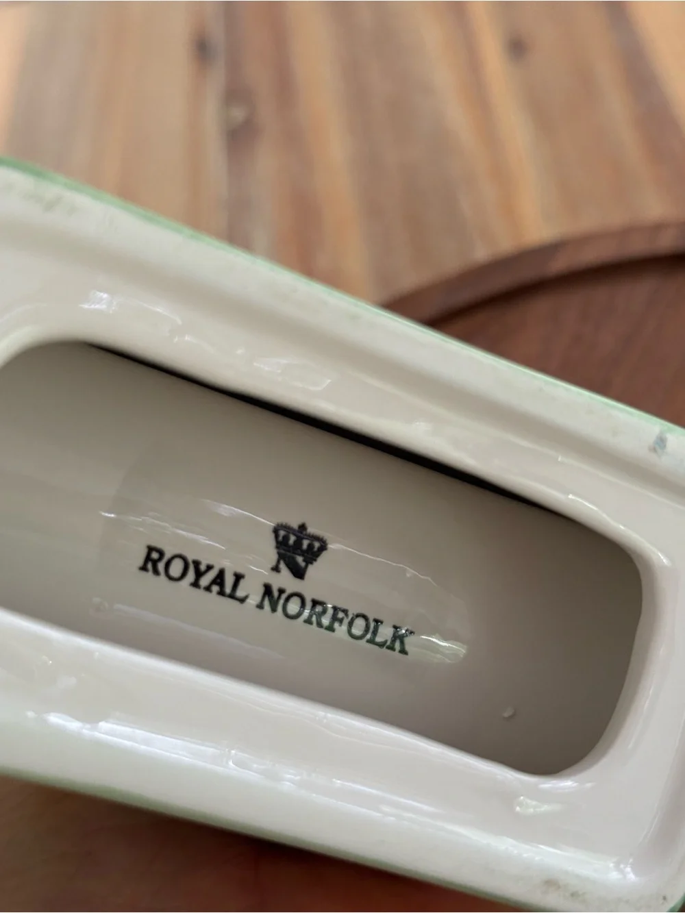 Royal Norfolk Yellow Rose Green Ceramic Napkin Holder, Salt Pepper Shakers